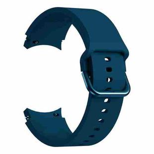 For Samsung Galaxy Watch4 44mm Universal Silicone Colorful Buckle Watch Band(Dark Blue)