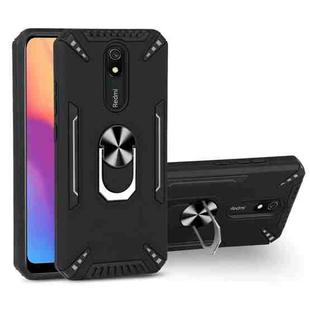 For Xiaomi Redmi 8A PC + TPU Protective Case with 360 Degrees Rotatable Ring Holder(Black)