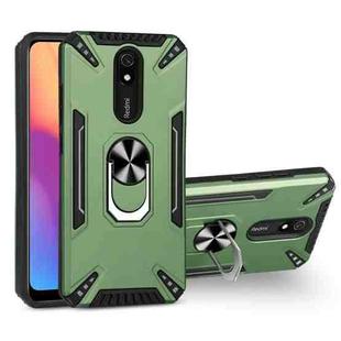 For Xiaomi Redmi 8A PC + TPU Protective Case with 360 Degrees Rotatable Ring Holder(Dark Green)