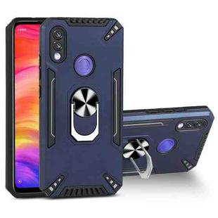 For Xiaomi Redmi Note 7 PC + TPU Protective Case with 360 Degrees Rotatable Ring Holder(Royal Blue)