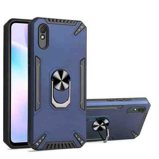 For Xiaomi Redmi 9A PC + TPU Protective Case with 360 Degrees Rotatable Ring Holder(Royal Blue)