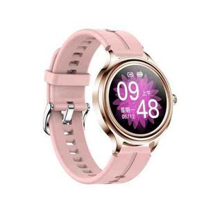ZX10 1.09 inch HD Color Screen Bluetooth 5.0 IP68 Waterproof Women Smart Watch, Support Sleep Monitor / Menstrual Cycle Reminder / Heart Rate Monitor / Blood Oxygen Monitoring, Style:Silicone Strap(Rose Gold Pink)