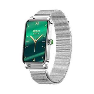 ZX19 1.45 inch HD Screen Bluetooth 5.0 IP68 Waterproof Women Smart Watch, Support Sleep Monitor / Menstrual Cycle Reminder / Heart Rate Monitor / Blood Oxygen Monitoring, Style: Milanese Strap(Silver)