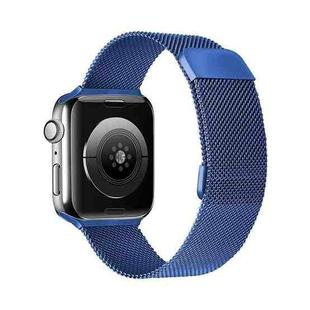 Adjustable Dual Section Milan Watch Band For Apple Watch Ultra 49mm / Series 8&7 45mm / SE 2&6&SE&5&4 44mm / 3&2&1 42mm(Blue)