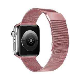 Adjustable Dual Section Milan Watch Band For Apple Watch Ultra 49mm / Series 8&7 45mm / SE 2&6&SE&5&4 44mm / 3&2&1 42mm(Rose Pink)