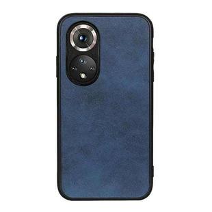 For Honor 50 Pro Accurate Hole Two-color Calf Texture Shockproof Case(Blue)