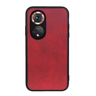 For Honor 50 Accurate Hole Two-color Calf Texture Shockproof Case(Red)
