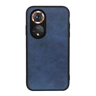 For Honor 50 Accurate Hole Two-color Calf Texture Shockproof Case(Blue)