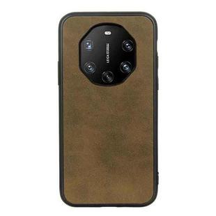 For Huawei Mate 40 RS Accurate Hole Two-color Calf Texture Shockproof Case(Green)