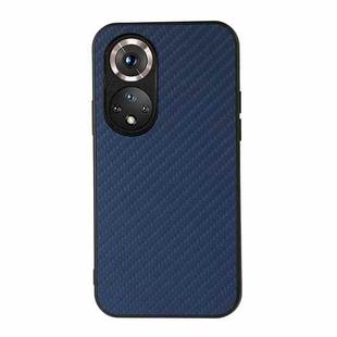 For Honor 50 Pro Accurate Hole Carbon Fiber Texture Shockproof Case(Blue)