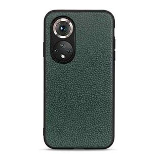 For Honor 50 Accurate Hole Litchi Texture Leather Shockproof Case(Green)
