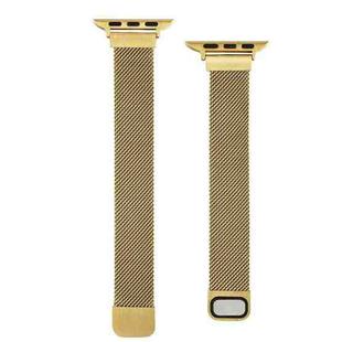 Small Waist Dual Section Milan Watch Band For Apple Watch Ultra 49mm / Series 8&7 45mm / SE 2&6&SE&5&4 44mm / 3&2&1 42mm(Gold)