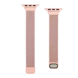 Small Waist Dual Section Milan Watch Band For Apple Watch Ultra 49mm / Series 8&7 45mm / SE 2&6&SE&5&4 44mm / 3&2&1 42mm(Pink)