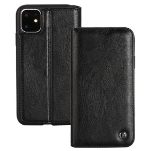 For iPhone 11 Pro GEBEI Shockproof TPU + PU Horizontal Flip Leather Case with Card Slots & Holder(Black)