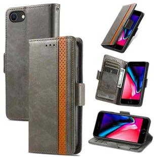 CaseNeo Business Splicing Dual Magnetic Buckle Horizontal Flip PU Leather Case with Holder & Card Slots & Wallet For iPhone 6(Grey)