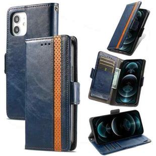 For iPhone 13 CaseNeo Business Splicing Dual Magnetic Buckle Horizontal Flip PU Leather Case with Holder & Card Slots & Wallet (Blue)