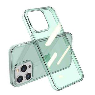 For iPhone 13 Pro Max Shockproof TPU + Single-sided Glass Protective Case (Translucent Green)