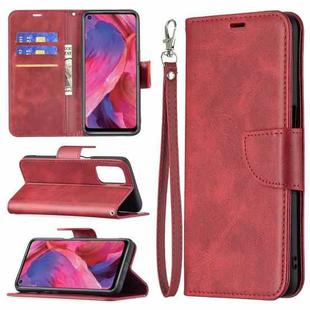 For OPPO A74 5G/A93 5G/A54 5G Retro Lambskin Texture Pure Color Horizontal Flip PU Leather Case with Holder & Card Slots & Wallet & Lanyard(Red)