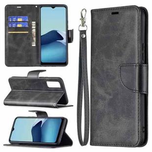 For vivo Y20 Retro Lambskin Texture Pure Color Horizontal Flip PU Leather Case with Holder & Card Slots & Wallet & Lanyard(Black)