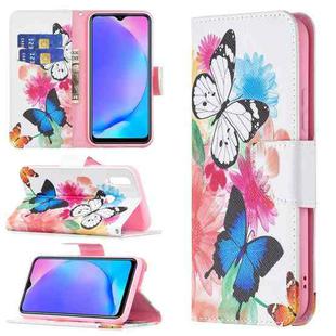 For vivo Y11 / Y15 / Y12 / Y17 Colored Drawing Pattern Horizontal Flip Leather Case with Holder & Card Slots & Wallet(Two Butterflies)