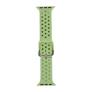 Silicone Watch Band For Apple Watch Ultra 49mm / Series 8&7 45mm / SE 2&6&SE&5&4 44mm / 3&2&1 42mm(Mint Green)