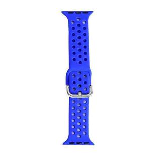 Silicone Watch Band For Apple Watch Ultra 49mm / Series 8&7 45mm / SE 2&6&SE&5&4 44mm / 3&2&1 42mm(Sapphire Blue)
