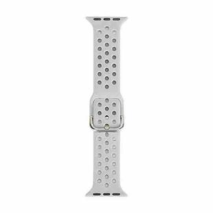 Silicone Watch Band For Apple Watch Ultra 49mm / Series 8&7 45mm / SE 2&6&SE&5&4 44mm / 3&2&1 42mm(Grey)