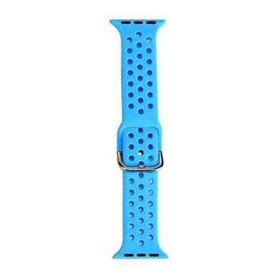 Silicone Watch Band For Apple Watch Ultra 49mm / Series 8&7 45mm / SE 2&6&SE&5&4 44mm / 3&2&1 42mm(Blue)