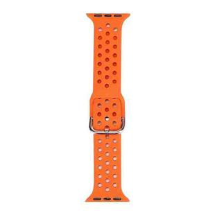 Silicone Watch Band For Apple Watch Series 8&7 41mm / SE 2&6&SE&5&4 40mm / 3&2&1 38mm(Orange)