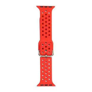 Silicone Watch Band For Apple Watch Series 8&7 41mm / SE 2&6&SE&5&4 40mm / 3&2&1 38mm(Red)