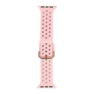 Silicone Watch Band For Apple Watch Series 8&7 41mm / SE 2&6&SE&5&4 40mm / 3&2&1 38mm(Pink)