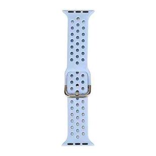 Silicone Watch Band For Apple Watch Series 8&7 41mm / SE 2&6&SE&5&4 40mm / 3&2&1 38mm(Light Purple)