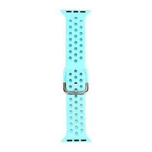 Silicone Watch Band For Apple Watch Series 8&7 41mm / SE 2&6&SE&5&4 40mm / 3&2&1 38mm(Sky Blue)