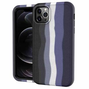 For iPhone 13 Pro Max Rainbow Silicone +PC Shockproof Skid-proof Dust-proof Case (Rainbow Black)