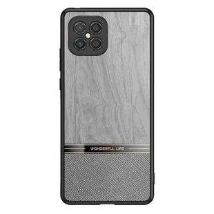 For Huawei nova 8 SE Shang Rui Wood Grain Skin PU + TPU Shockproof Case(Grey)