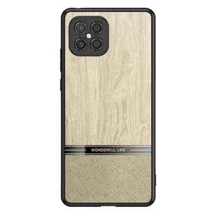 For Huawei nova 8 SE Shang Rui Wood Grain Skin PU + TPU Shockproof Case(Wood Color)