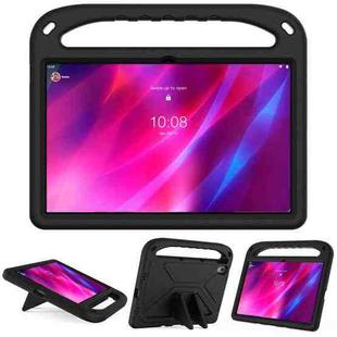 For Lenovo Tab P11 TB-J606F / Tab P11 Plus TB-J607F Portable Handle EVA Shockproof Anti Falling Protective Case with Triangle Holder(Black)