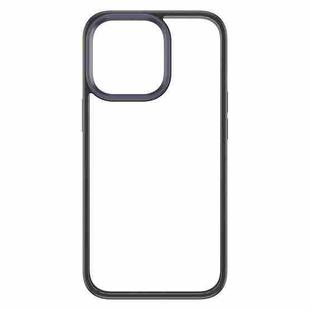 For iPhone 13 Pro ROCK PC + TPU Udun Transparent Protective Case (Black)