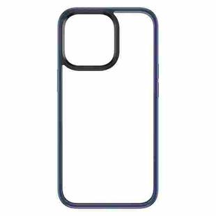 For iPhone 13 Pro Max ROCK PC + TPU Udun Transparent Protective Case (Blue)