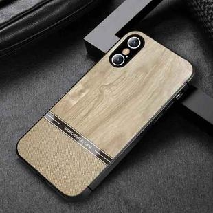 Shang Rui Wood Grain Skin PU + TPU Shockproof Case For iPhone X / XS(Wood Color)