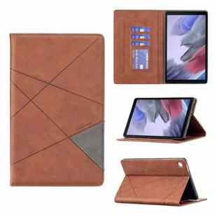 For Samsung Galaxy Tab A7 Lite SM-T220/SM-T225 Rhombus Texture Horizontal Flip Magnetic Leather Case with Holder & Card Slots(Brown)