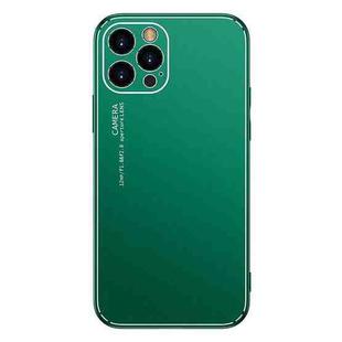 Cool Frosted Metal TPU Shockproof Case For iPhone 12 mini(Green)
