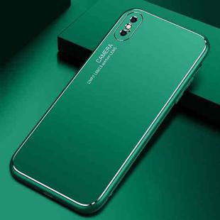 For iPhone X / XS Cool Frosted Metal TPU Shockproof Case(Green)