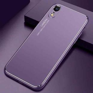 Cool Frosted Metal TPU Shockproof Case For iPhone XR(Purple)