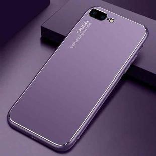 Cool Frosted Metal TPU Shockproof Case For iPhone 8 Plus / 7 Plus(Purple)