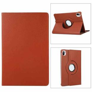 For Xiaomi Pad 5 Pro / Pad 5  360 Degree Rotation Litchi Texture Flip Leather Case with Holder(Brown)