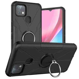 For Infinix Hot 10i Armor Bear Shockproof PC + TPU Protective Case with Ring Holder(Black)