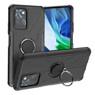 For Infinix Note 10 Pro Armor Bear Shockproof PC + TPU Protective Case with Ring Holder(Black)