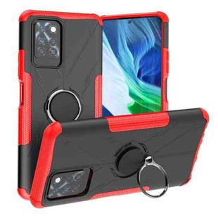 For Infinix Note 10 Pro Armor Bear Shockproof PC + TPU Protective Case with Ring Holder(Red)