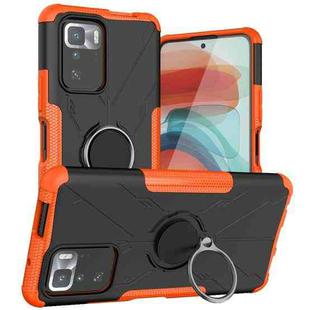 For Xiaomi Redmi Note 10 Pro 5G Armor Bear Shockproof PC + TPU Protective Case with Ring Holder(Orange)